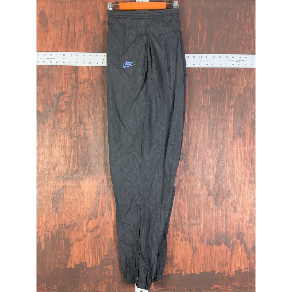 Nike Sportswear NSW Nylon Track Pants Activewear Vintage 80s Black‎ Blue Medium